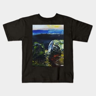 Abstract Landscape Cove 269 Kids T-Shirt